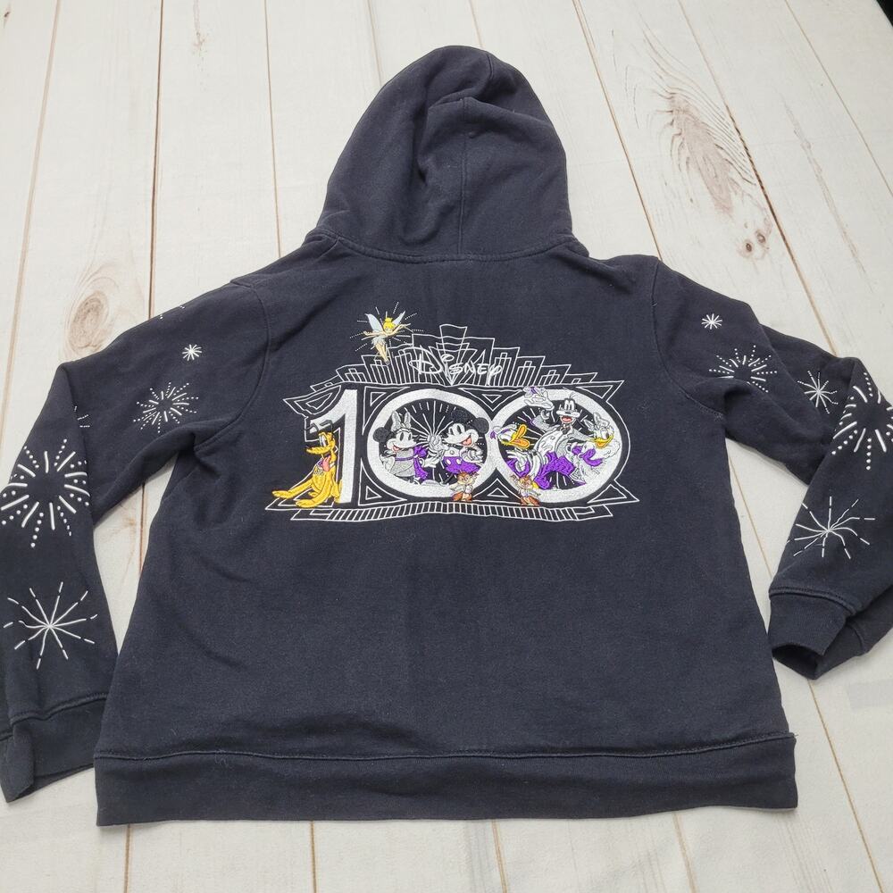 Disney 100 100th Anniversary embroidered hoodie fireworks detailed Mickey Mouse